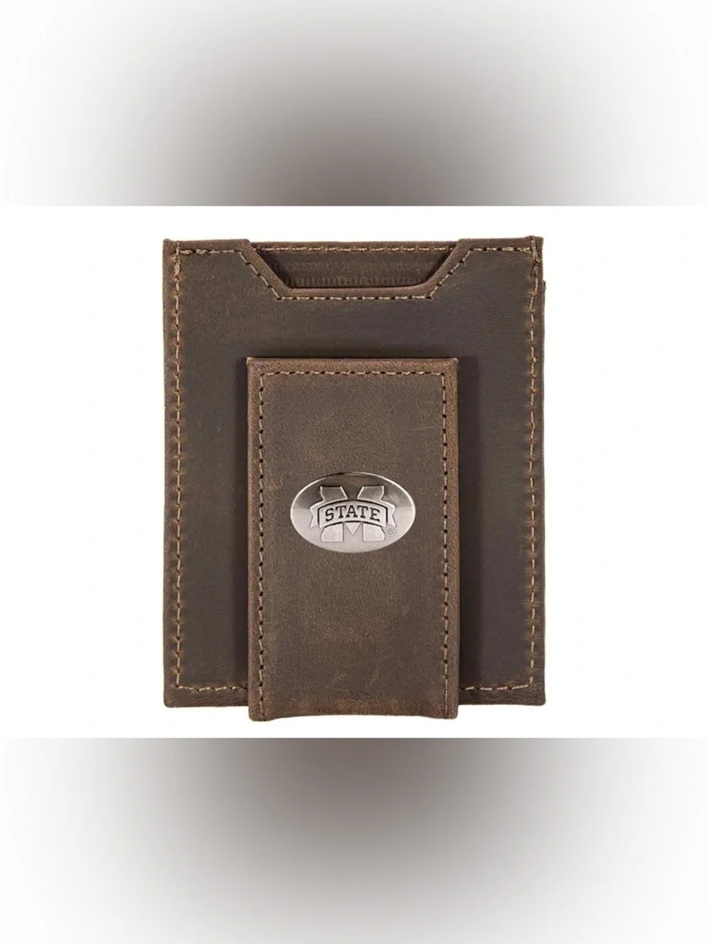 Mississippi State Bulldogs Men's Collegiate Magnetic Front Pocket Leather Wallet
